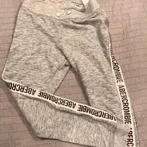 Gray Abercrombie Joggers with Drawstring